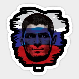 Russian Paint Khabib Sticker